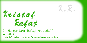 kristof rafaj business card